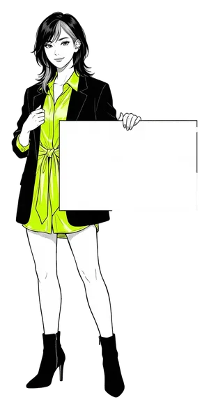 A woman holding a board: Friday 10 AM to Monday 4 AM