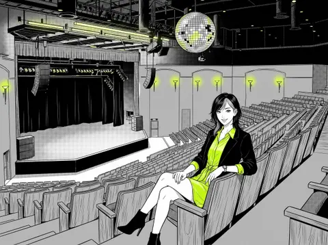 Theatre seats and stage at Great Canadian Casino Vancouver